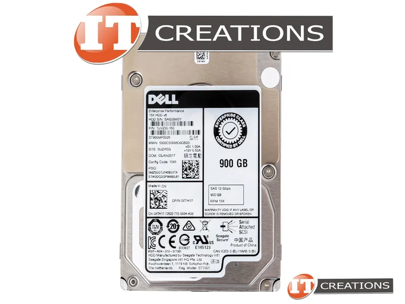 XTH17 DELL 900GB 15K 12G 512N 2,5INCH SAS HDD