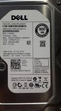1KWKJ DELL 500GB SATA 7,2K 3,5 HDD